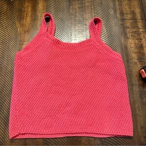 Paisley Lane Girl’s Size 8 Pink Crocheted Tank Crop Top